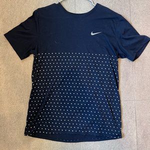 Nike polka dot blue casual shirt. Large.